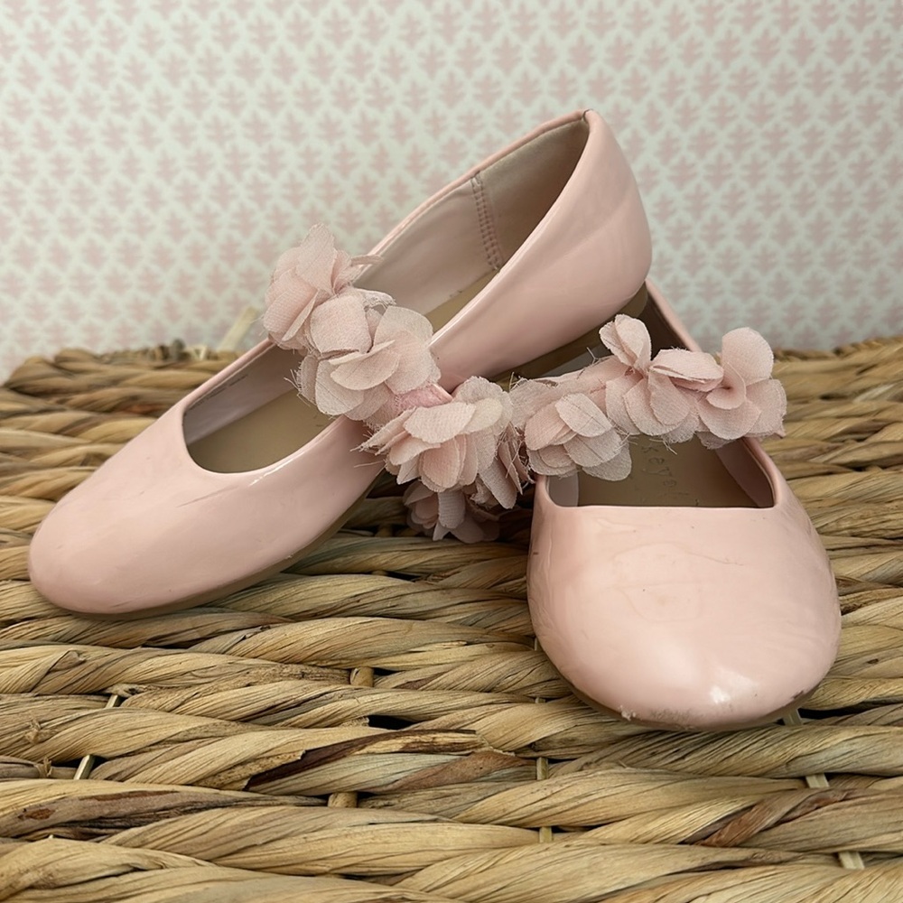 Copper Key Chiffon Patent Floral Flats